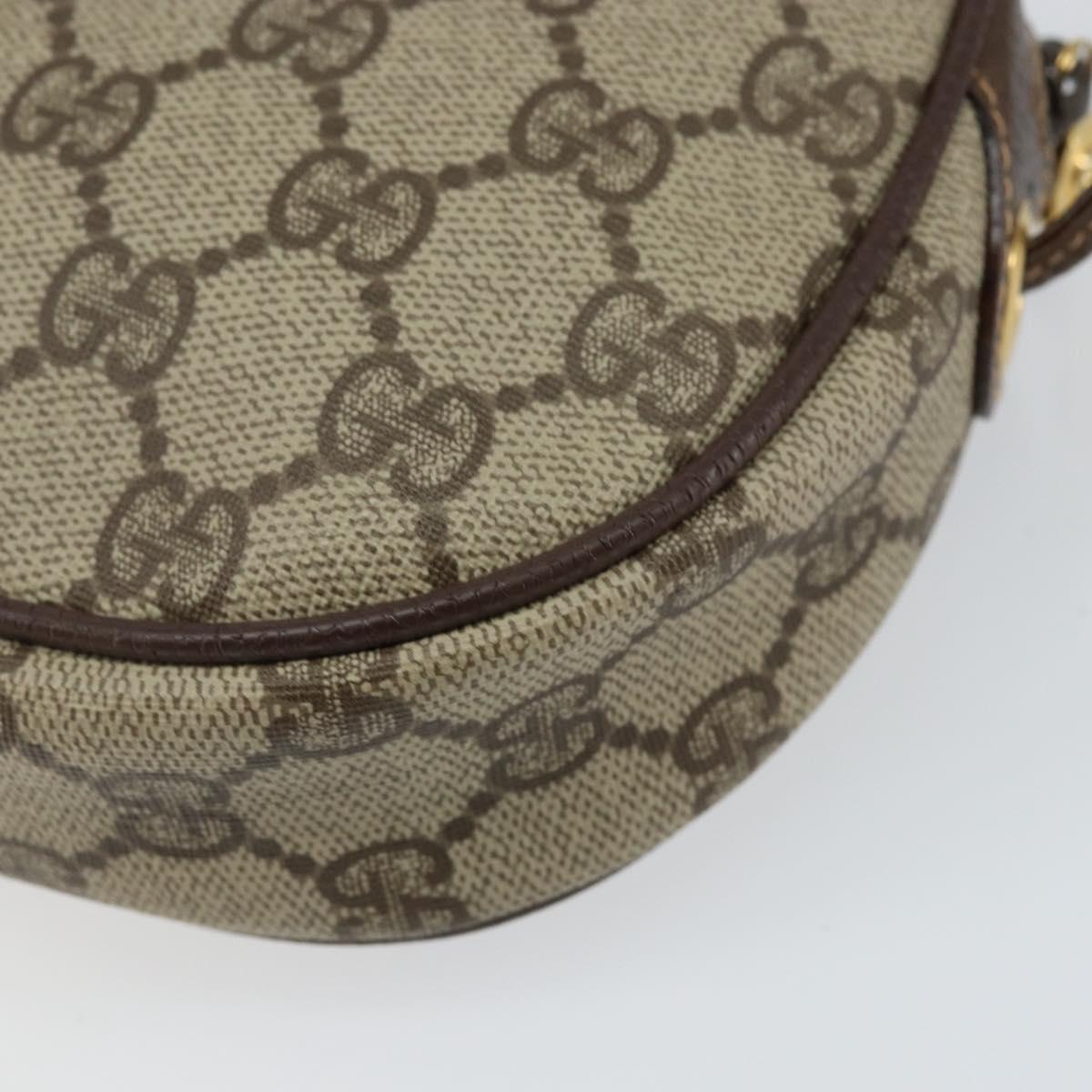 GUCCI GG Supreme Web Sherry Line Bag PVC Beige Gold 007 58 6112 Auth BA5932