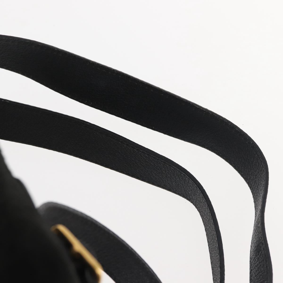 GUCCI Bamboo Backpack Suede Black Gold 003 2058 016 Auth BA5937