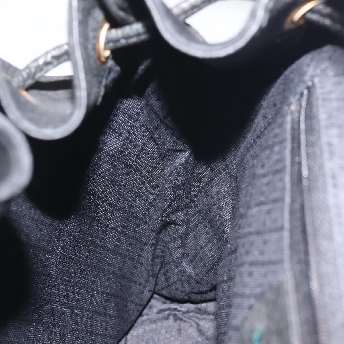 GUCCI Bamboo Backpack Suede Black Gold 003 2058 016 Auth BA5937