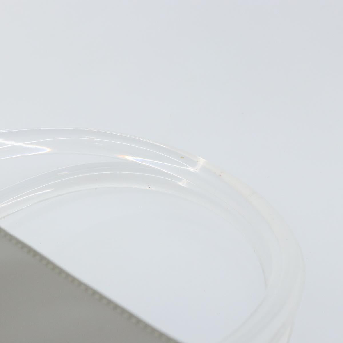 PRADA Hand Bag Enamel Gray Silver Auth BA5946