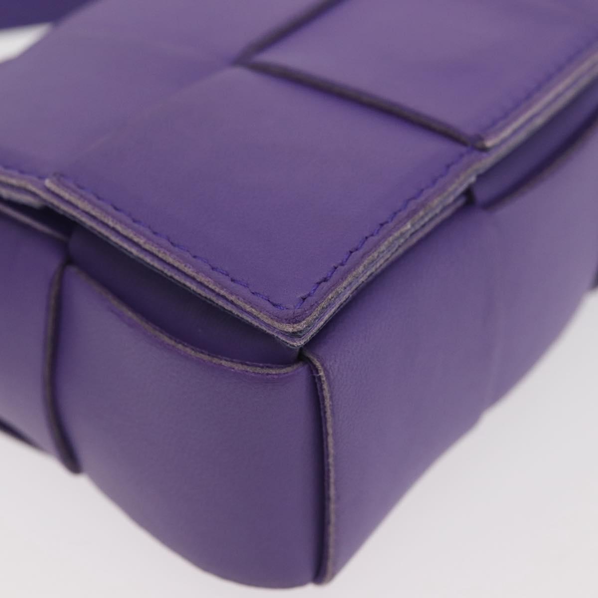BOTTEGA VENETA MAXI INTRECCIATO Candy Cassette Bag Leather Purple Auth BA5953