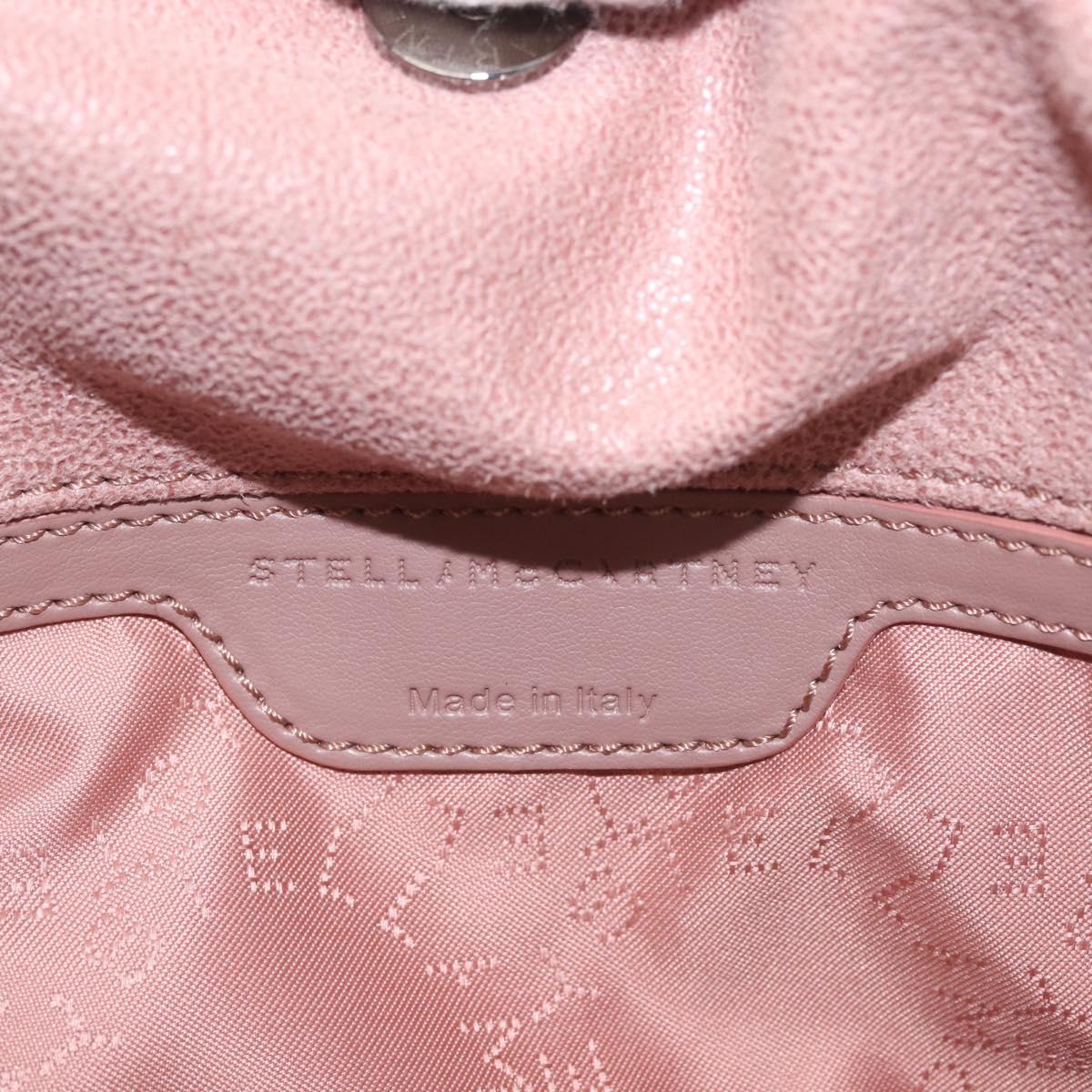 Stella MacCartney Chain Fabera Shoulder Bag Suede Pink Silver Auth BA5956