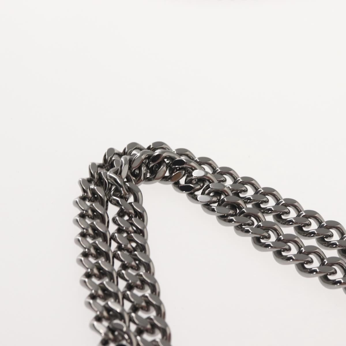 Stella MacCartney Chain Fabera Shoulder Bag Suede Pink Silver Auth BA5956