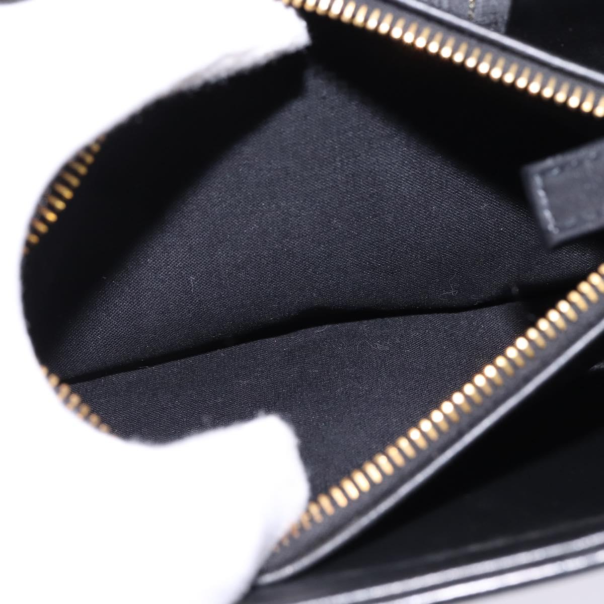 Gianni Versace Hand Bag Leather 2way Black Gold Auth BA5965
