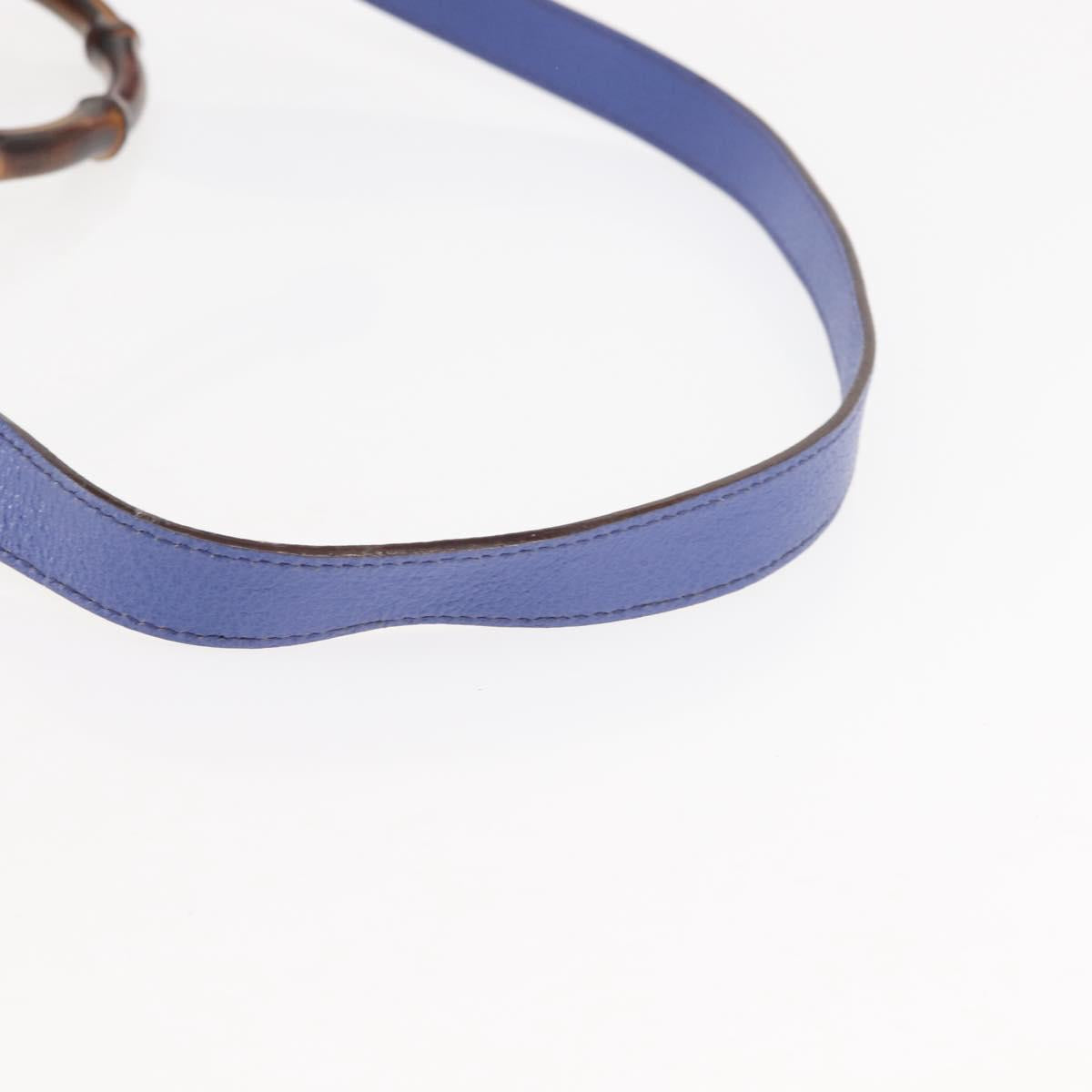 GUCCI Bamboo Hand Bag Suede 2way Purple Gold 001 2865 1657 Auth BA5970