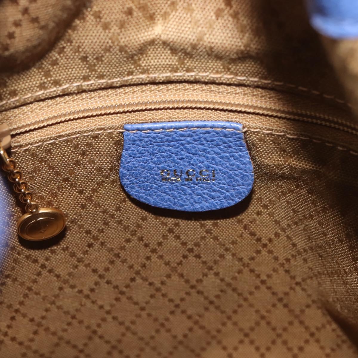 GUCCI Bamboo Hand Bag Suede 2way Purple Gold 001 2865 1657 Auth BA5970