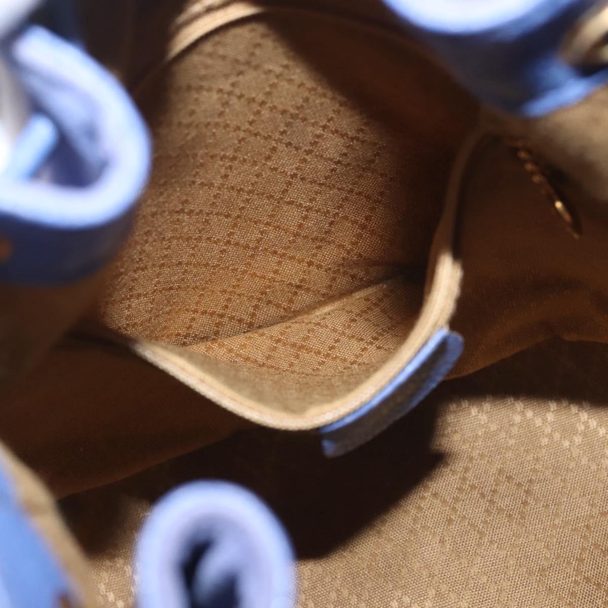 GUCCI Bamboo Hand Bag Suede 2way Purple Gold 001 2865 1657 Auth BA5970