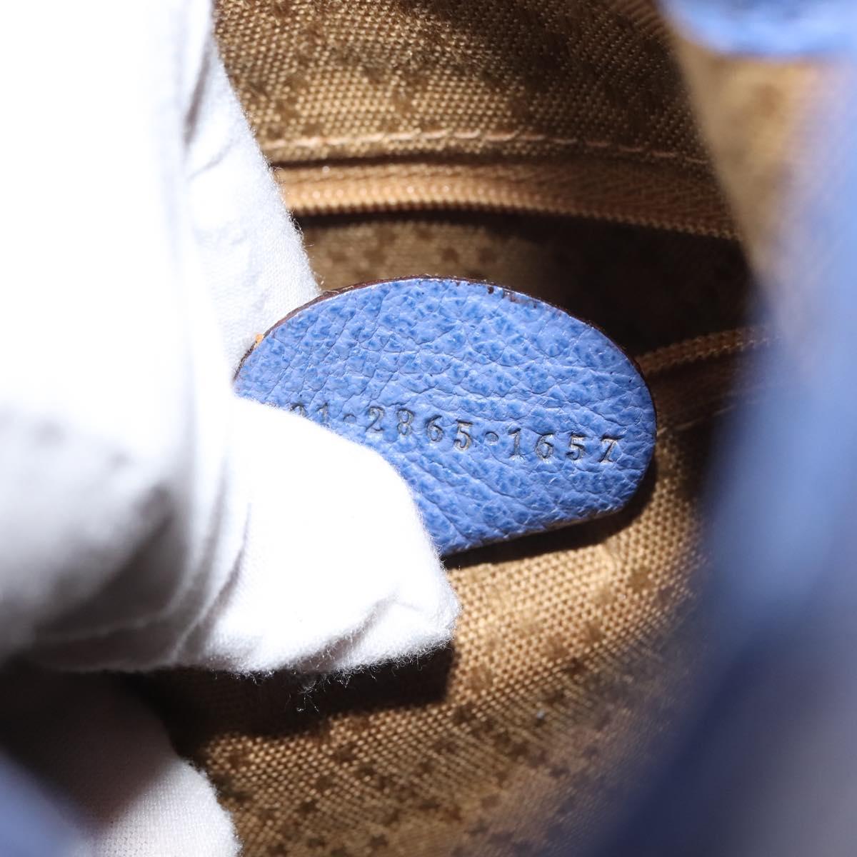 GUCCI Bamboo Hand Bag Suede 2way Purple Gold 001 2865 1657 Auth BA5970