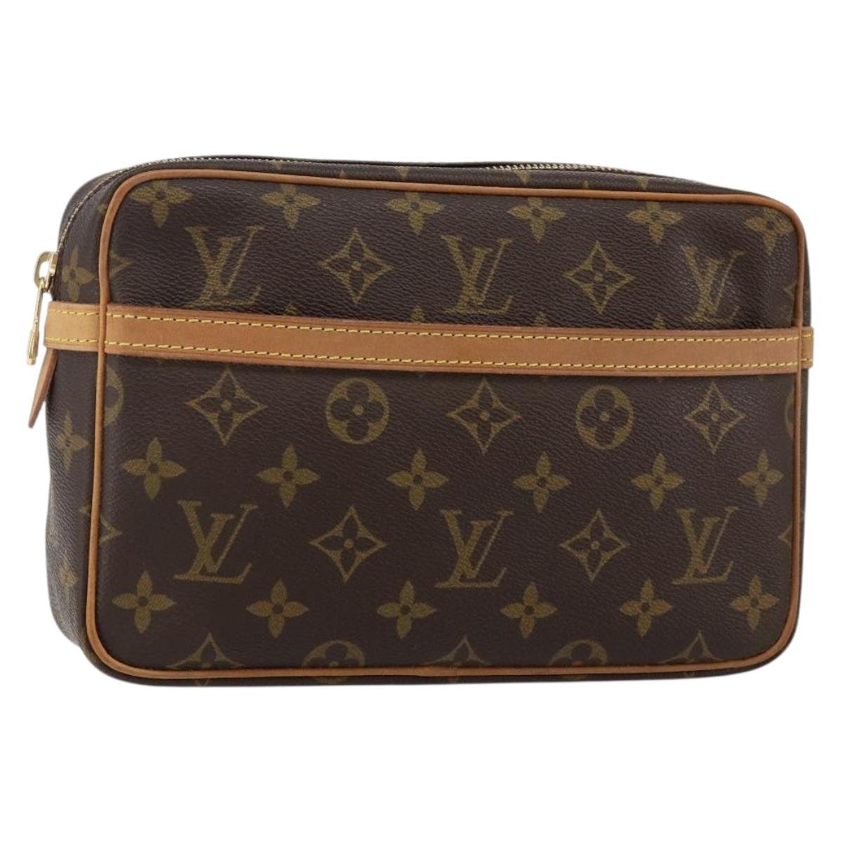 LOUIS VUITTON Monogram Compiegne 23 Clutch Bag M51847 LV Auth BA5982