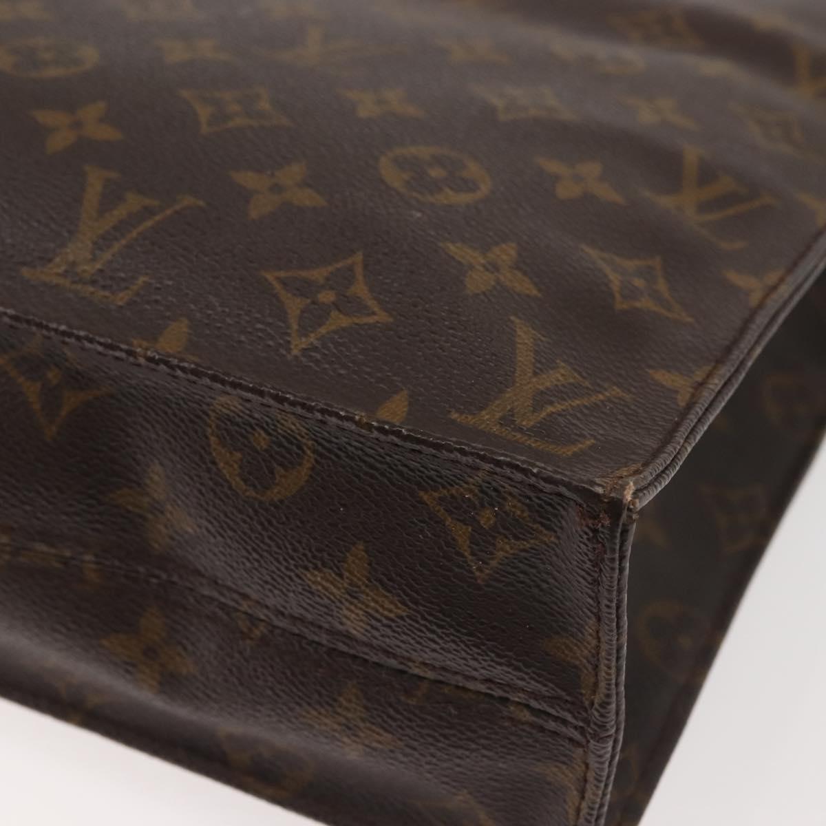 LOUIS VUITTON Monogram Sac Plat Hand Bag M51140 LV Auth BA5984