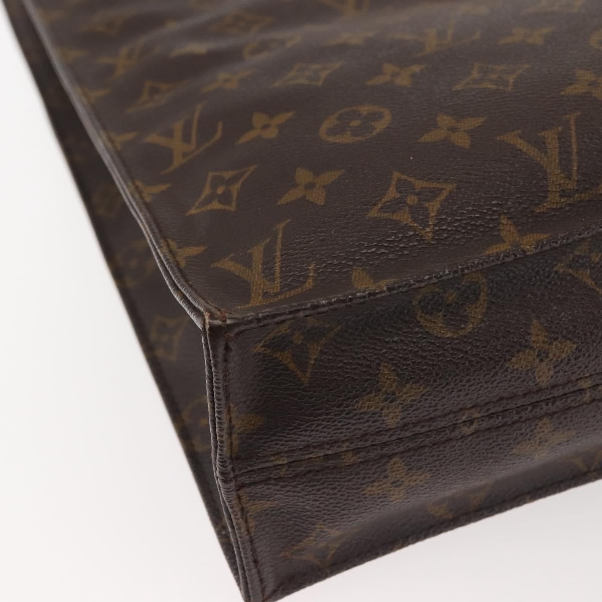LOUIS VUITTON Monogram Sac Plat Hand Bag M51140 LV Auth BA5984