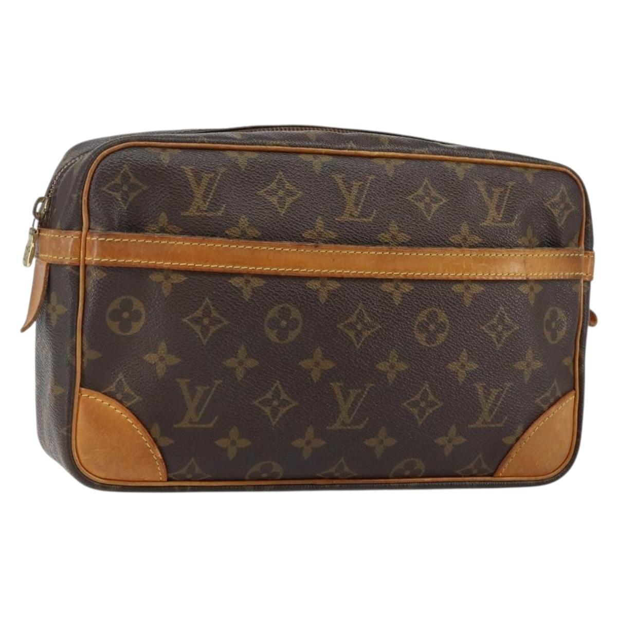 LOUIS VUITTON Monogram Compiegne 28 Clutch Bag M51845 LV Auth BA5992