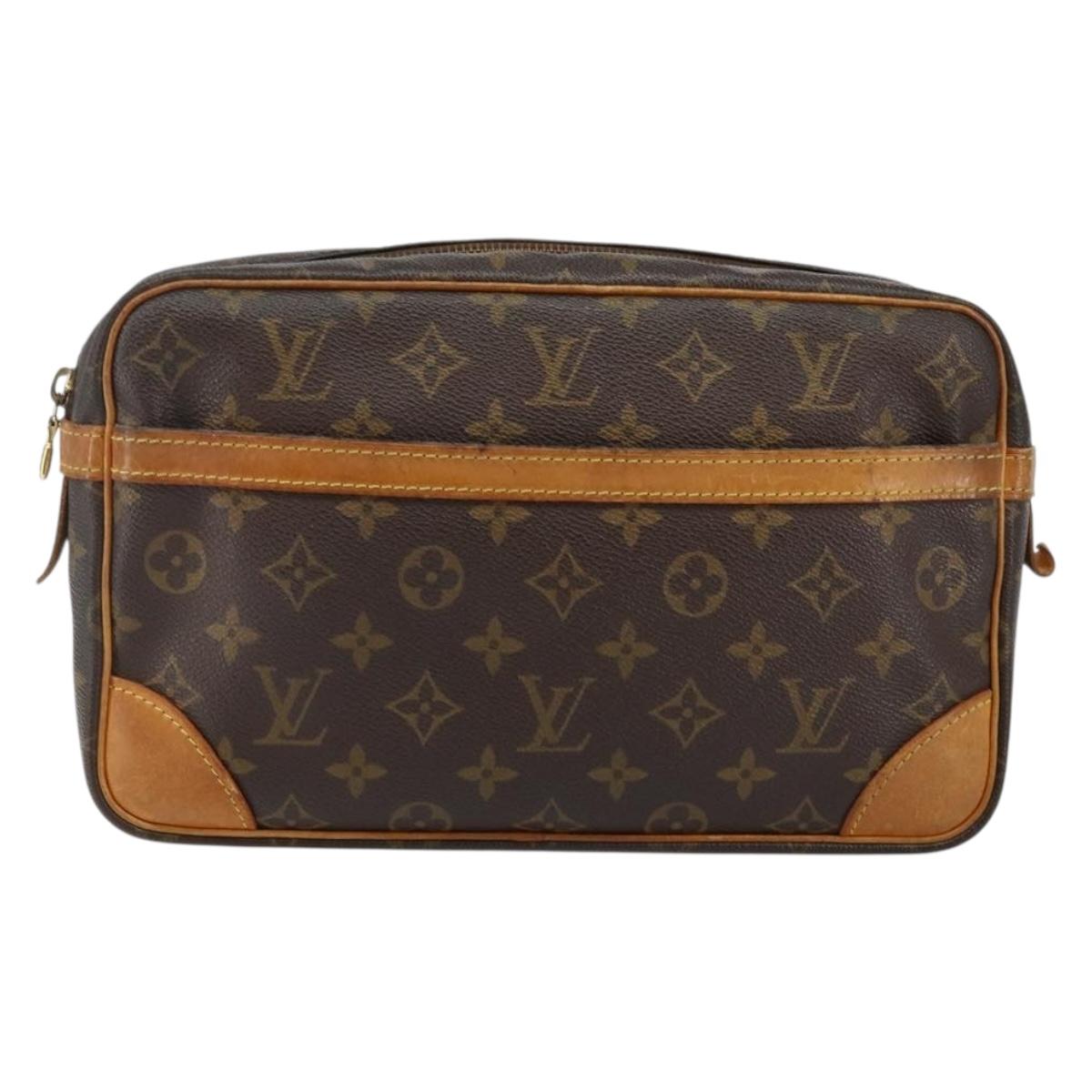 LOUIS VUITTON Monogram Compiegne 28 Clutch Bag M51845 LV Auth BA5992