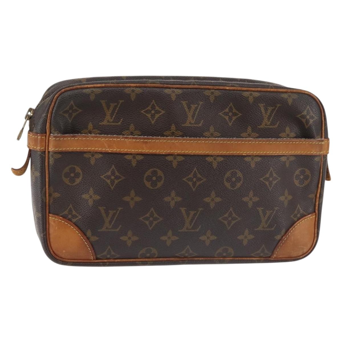 LOUIS VUITTON Monogram Compiegne 28 Clutch Bag M51845 LV Auth BA5993