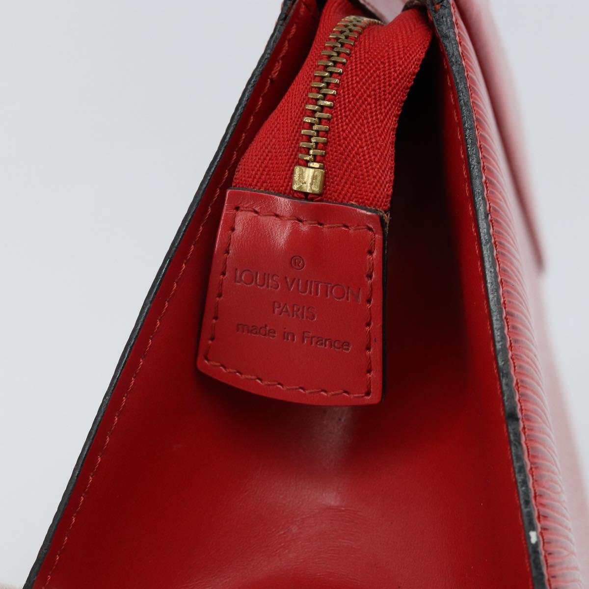 LOUIS VUITTON Epi Trousse Crete Clutch Bag Red M48407 LV Auth BA5996