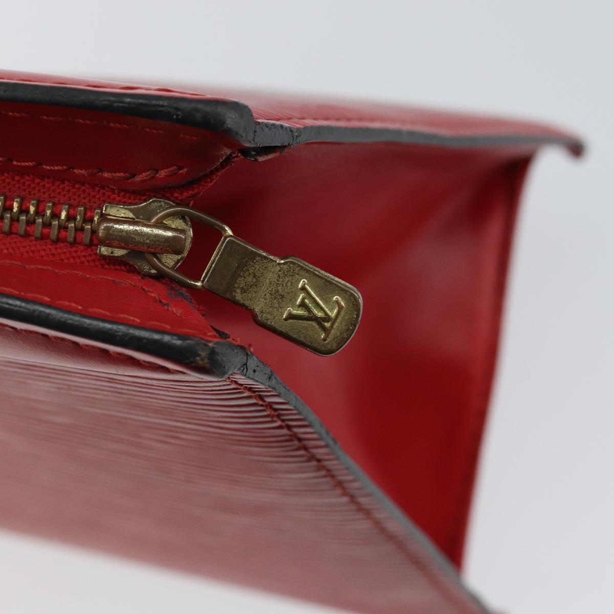 LOUIS VUITTON Epi Trousse Crete Clutch Bag Red M48407 LV Auth BA5996