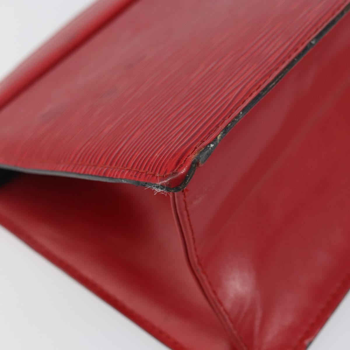 LOUIS VUITTON Epi Trousse Crete Clutch Bag Red M48407 LV Auth BA5996