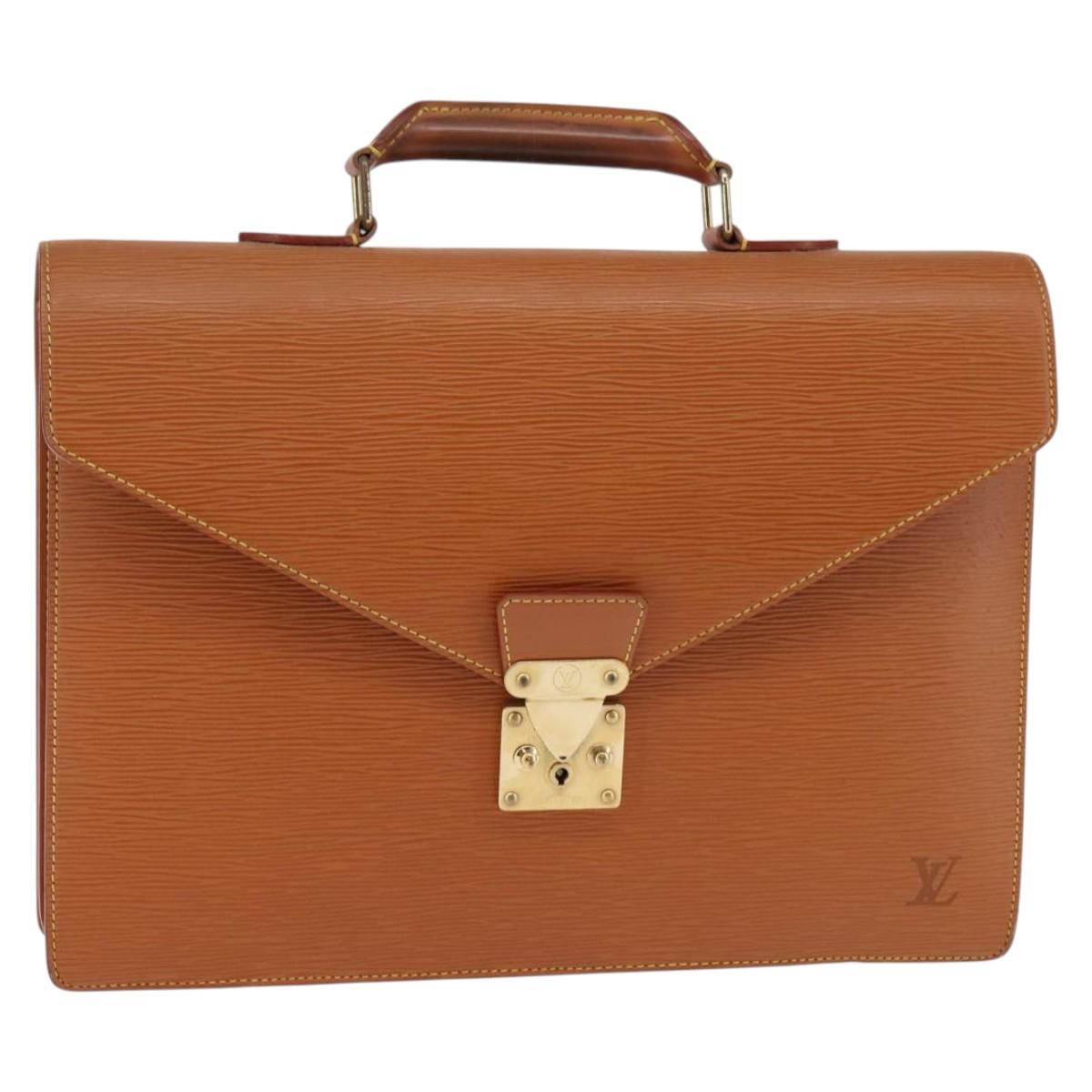 LOUIS VUITTON Epi Serviette Conseiller Briefcase Gold M54428 LV Auth BA5997