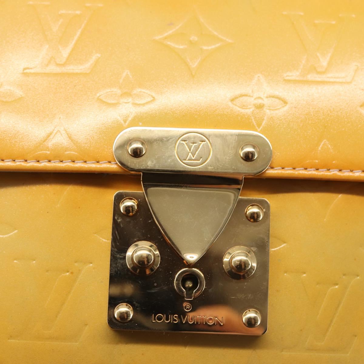 LOUIS VUITTON Monogram Vernis Spring Street Hand Bag Gris M91029 LV Auth BA6002