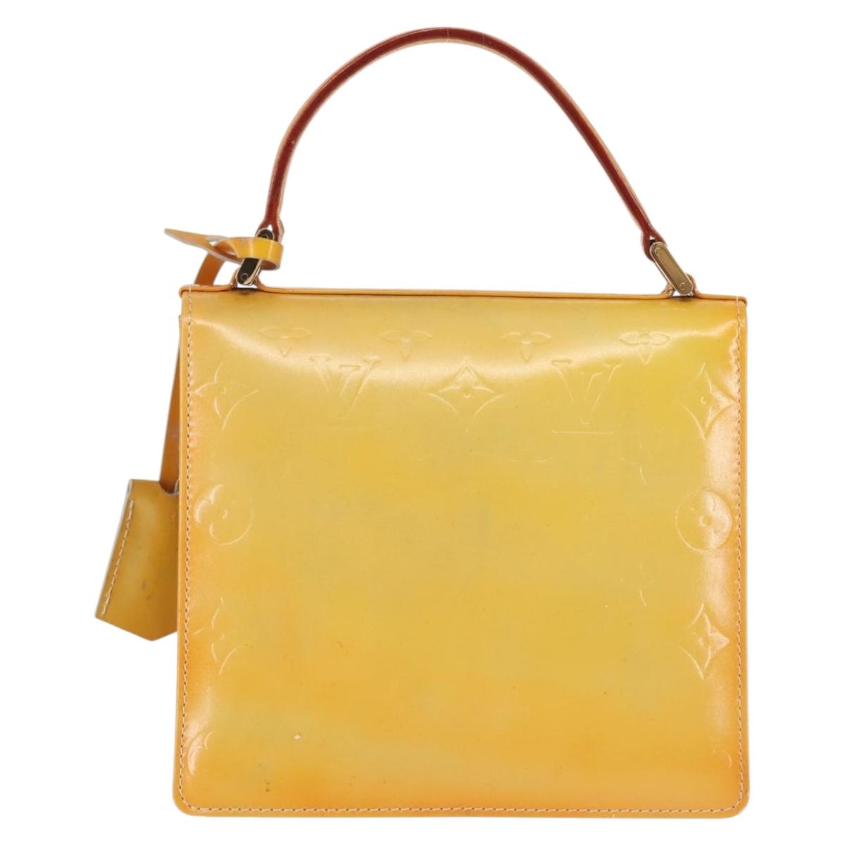 LOUIS VUITTON Monogram Vernis Spring Street Hand Bag Gris M91029 LV Auth BA6002