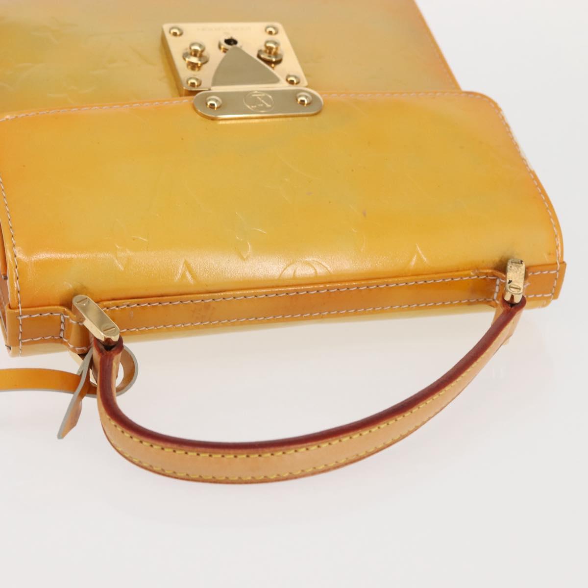 LOUIS VUITTON Monogram Vernis Spring Street Hand Bag Gris M91029 LV Auth BA6002