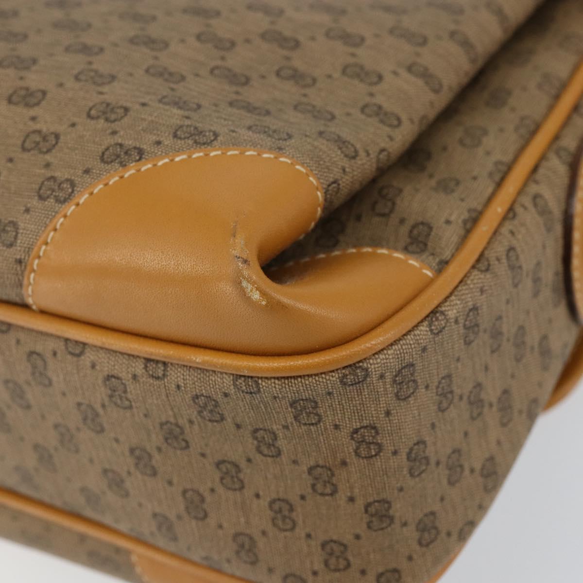 GUCCI Micro GG Supreme Shoulder Bag PVC Beige Gold 001 116 0924 Auth BA6004