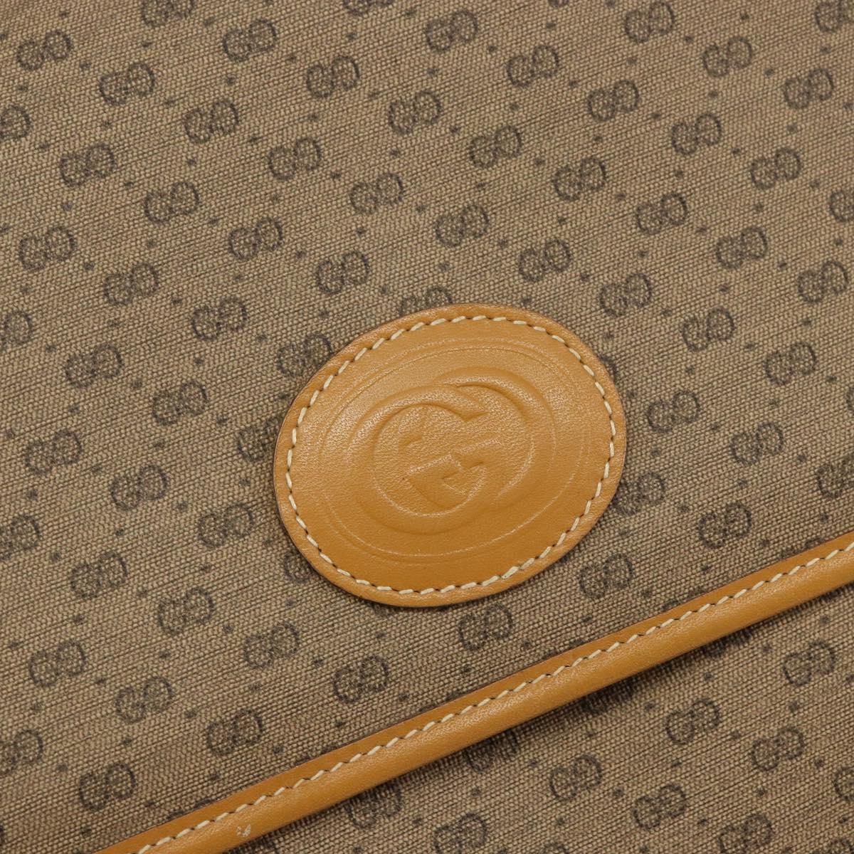 GUCCI Micro GG Supreme Shoulder Bag PVC Beige Gold 001 116 0924 Auth BA6004