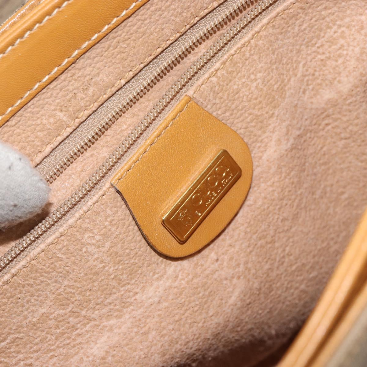 GUCCI Micro GG Supreme Shoulder Bag PVC Beige Gold 001 116 0924 Auth BA6004