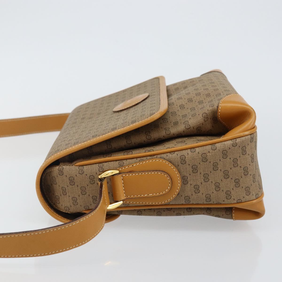 GUCCI Micro GG Supreme Shoulder Bag PVC Beige Gold 001 116 0924 Auth BA6004