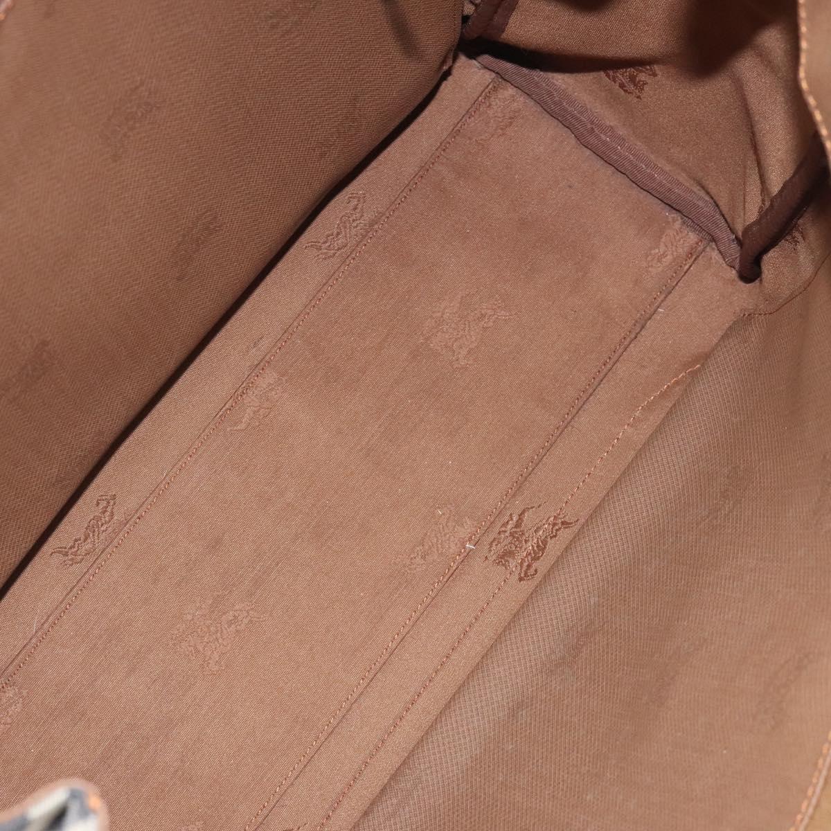 Burberrys Nova Check Tote Bag Canvas Beige Gold Auth BA601