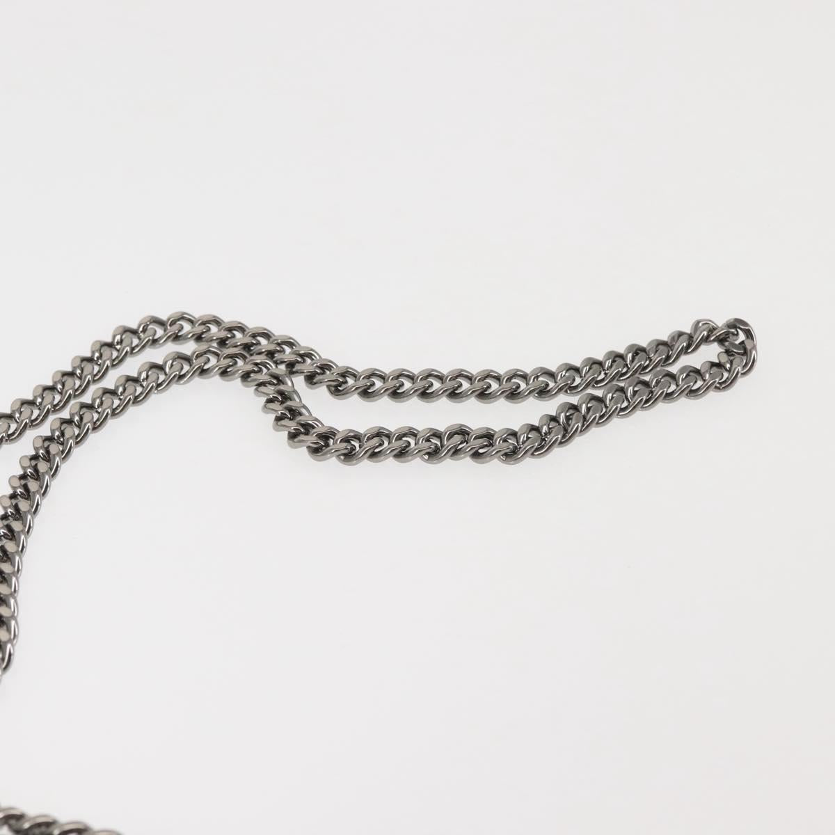 Stella MacCartney Chain Fabera Shoulder Bag Suede Pink Silver Auth BA6012