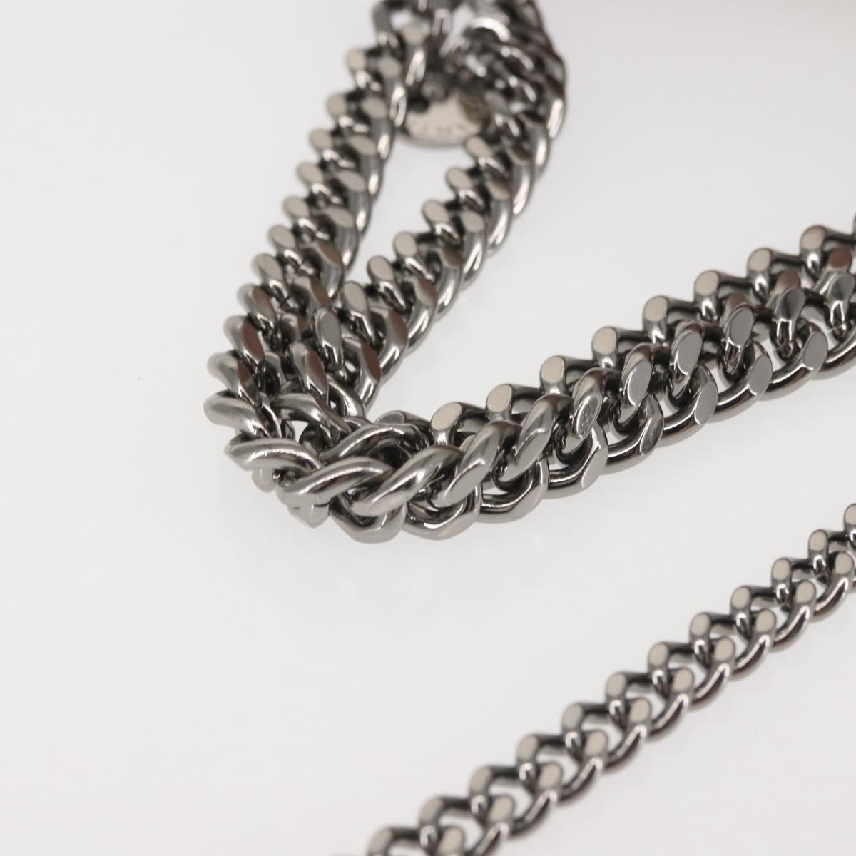 Stella MacCartney Chain Fabera Shoulder Bag Suede Pink Silver Auth BA6012