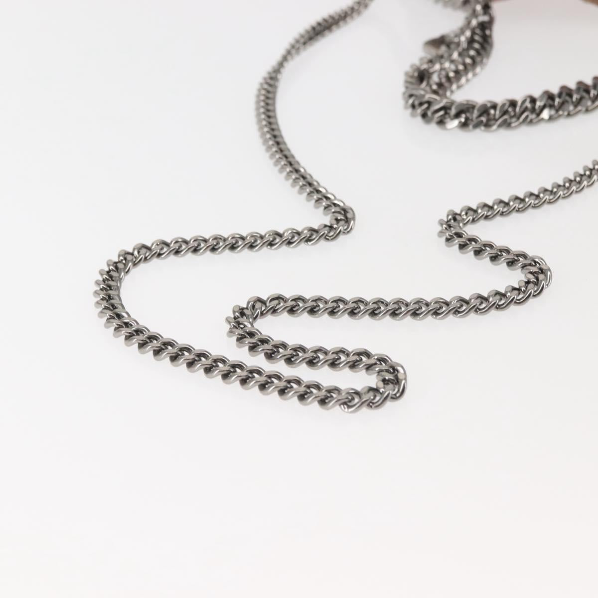 Stella MacCartney Chain Fabera Shoulder Bag Suede Pink Silver Auth BA6012