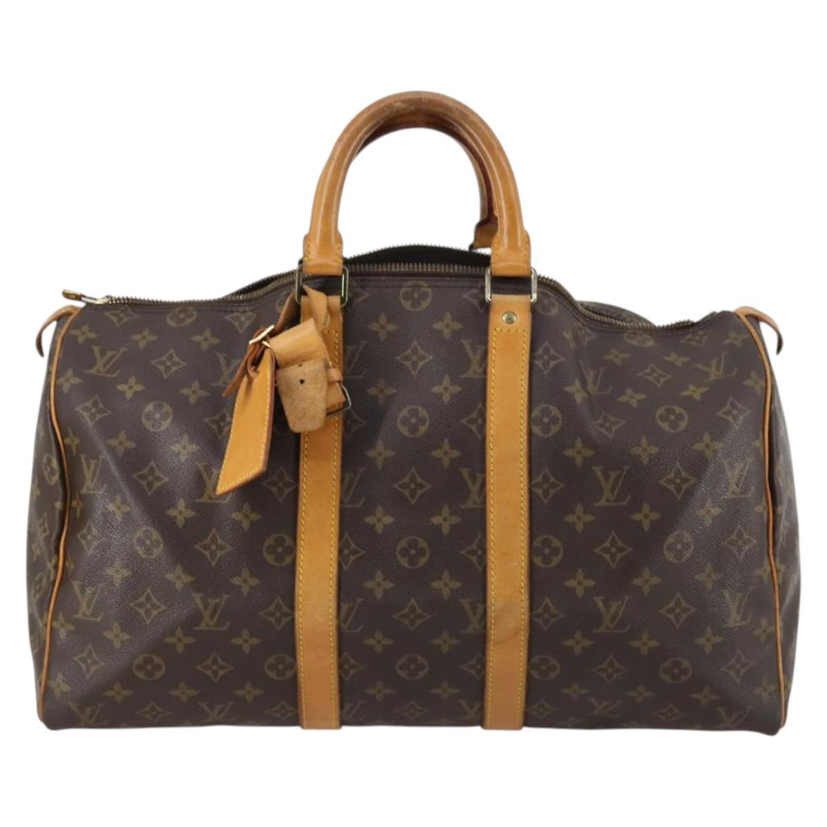 LOUIS VUITTON Monogram Keepall 45 Boston Bag M41428 LV Auth BA6013