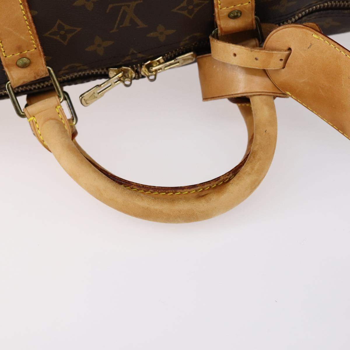 LOUIS VUITTON Monogram Keepall Bandouliere 55 Boston Bag M41414 LV Auth BA6044
