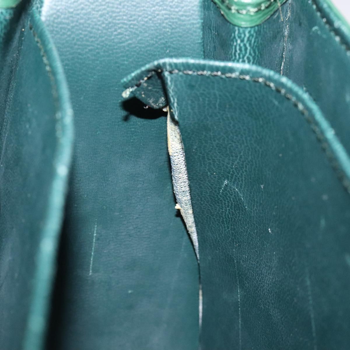 Christian Dior Shoulder Bag Leather Green Auth BA605