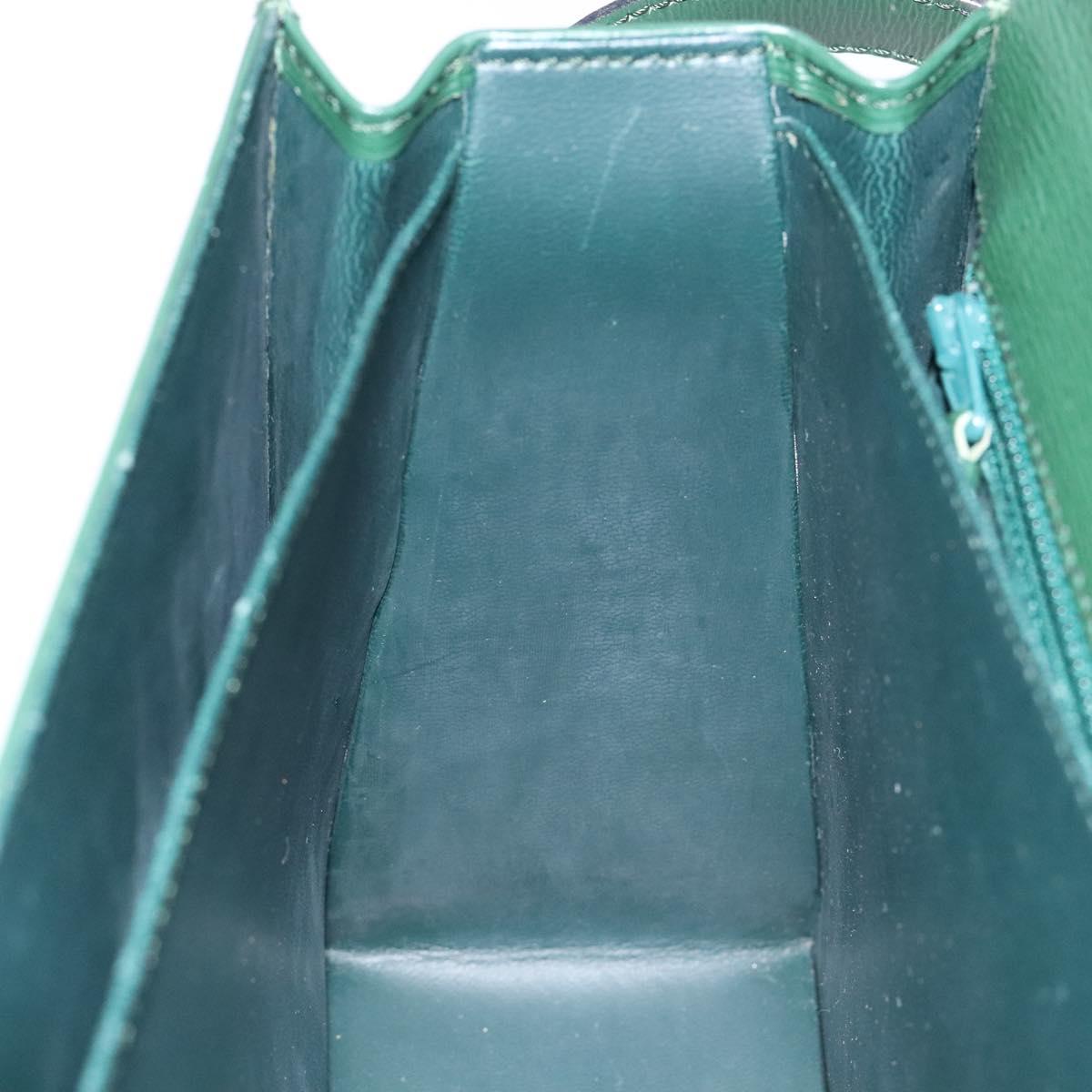 Christian Dior Shoulder Bag Leather Green Auth BA605