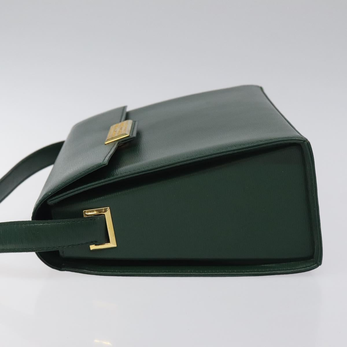 Christian Dior Shoulder Bag Leather Green Auth BA605