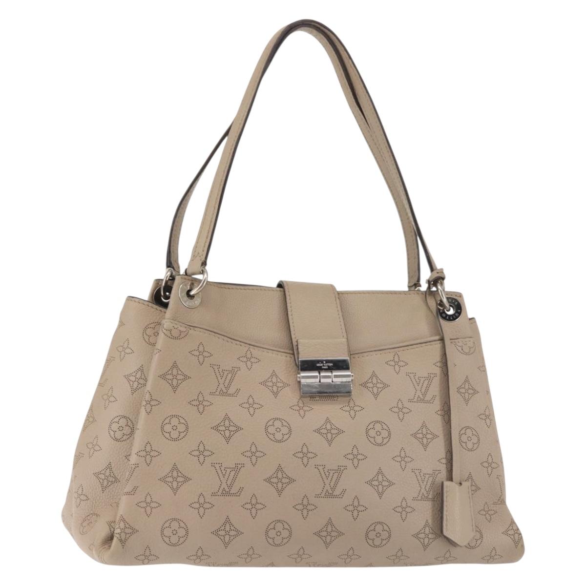 LOUIS VUITTON Monogram Mahina Sevres Bag Leather Beige M41791 LV Auth BA6064