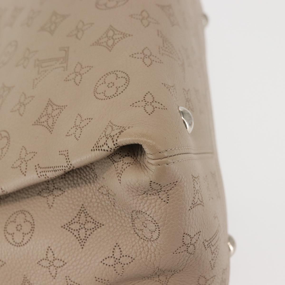 LOUIS VUITTON Monogram Mahina Sevres Bag Leather Beige M41791 LV Auth BA6064