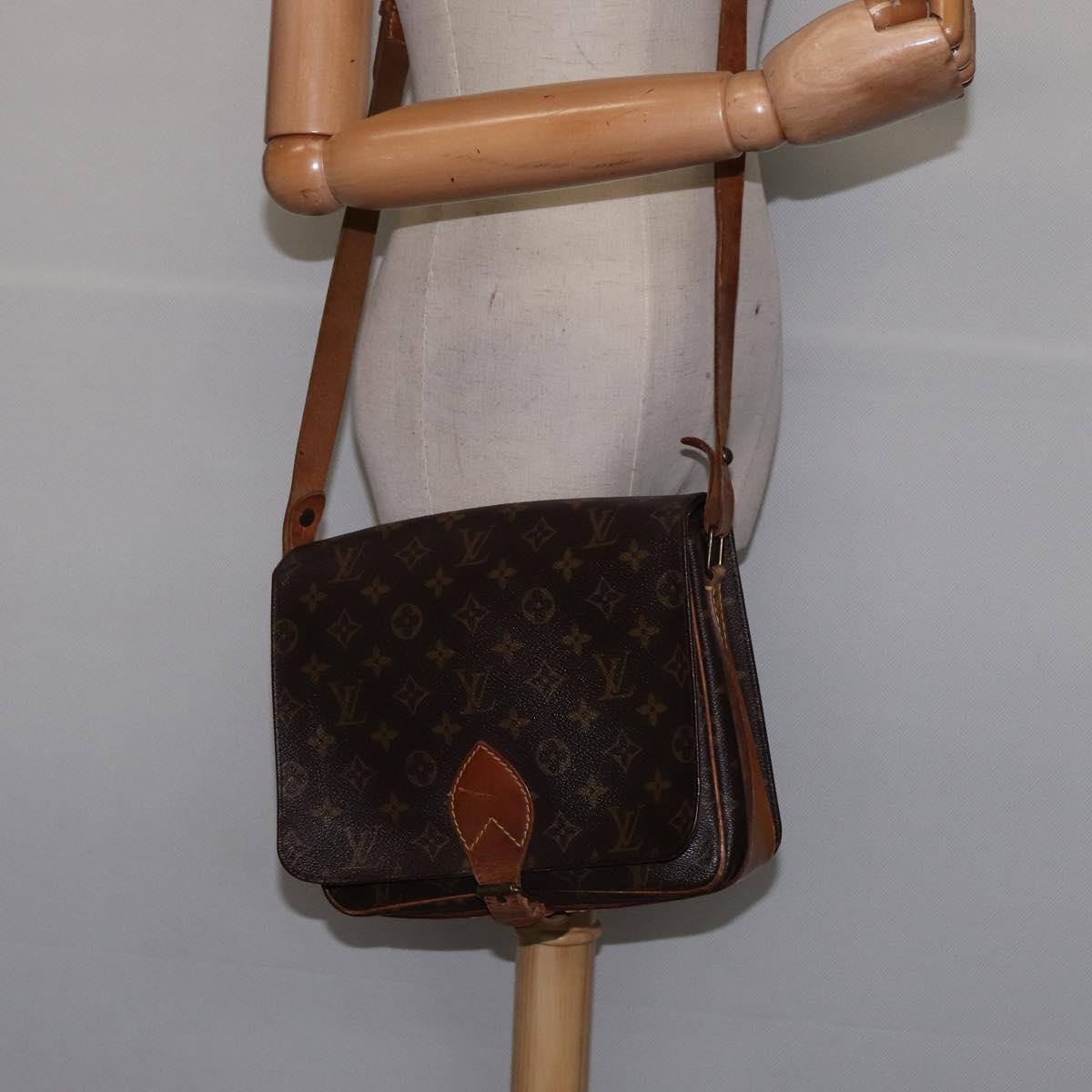 LOUIS VUITTON Monogram Cartouchiere GM Shoulder Bag M51252 LV Auth BA6070