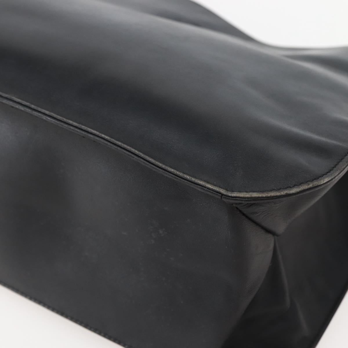 GUCCI Shoulder Bag Leather Black Silver 001 3167 Auth BA6079