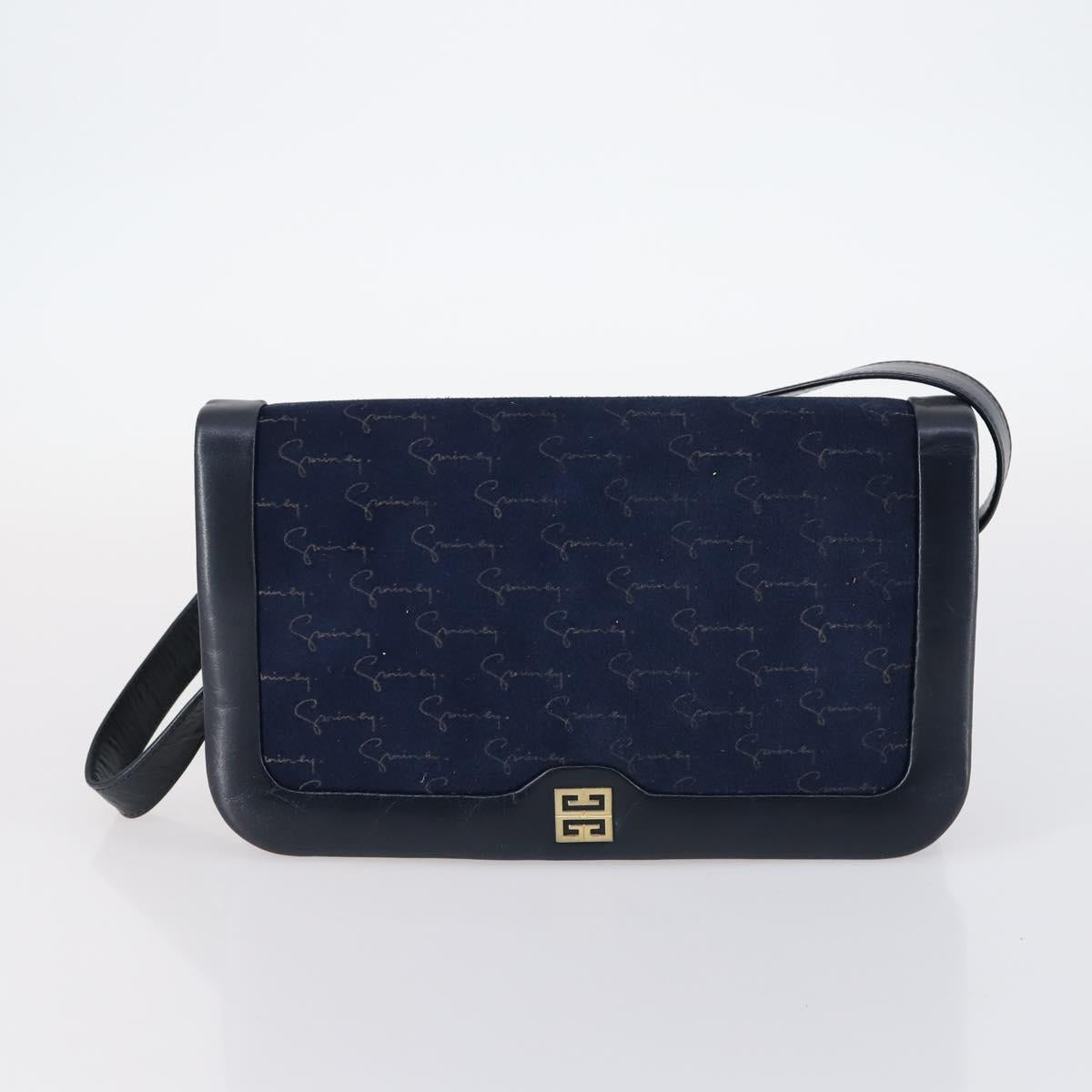 Stella MacCartney GIVENCHY BALLY Bag Canvas Suede 3Set Navy Beige Auth BA6093