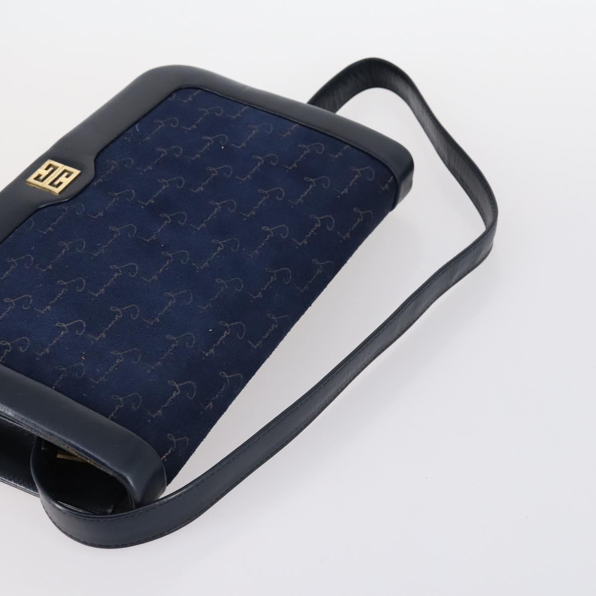 Stella MacCartney GIVENCHY BALLY Bag Canvas Suede 3Set Navy Beige Auth BA6093