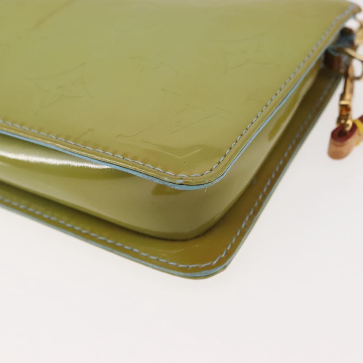 LOUIS VUITTON Monogram Vernis Lexington Pouch Baby Blue M91011 LV Auth BA6095