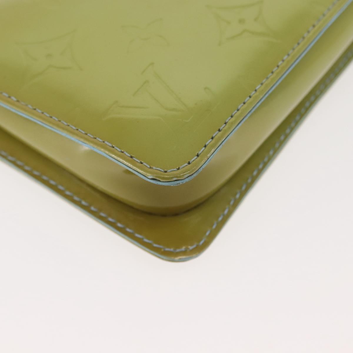 LOUIS VUITTON Monogram Vernis Lexington Pouch Baby Blue M91011 LV Auth BA6095