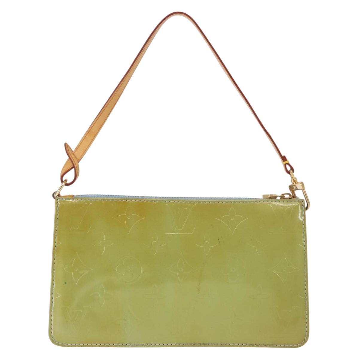 LOUIS VUITTON Monogram Vernis Lexington Pouch Baby Blue M91011 LV Auth BA6095