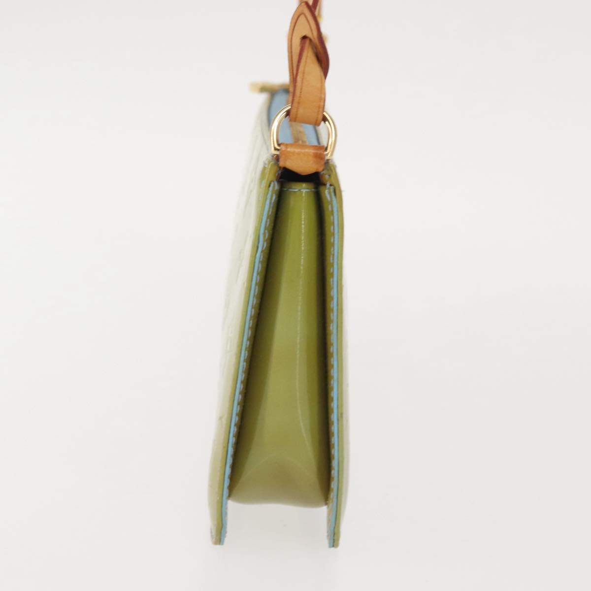 LOUIS VUITTON Monogram Vernis Lexington Pouch Baby Blue M91011 LV Auth BA6095