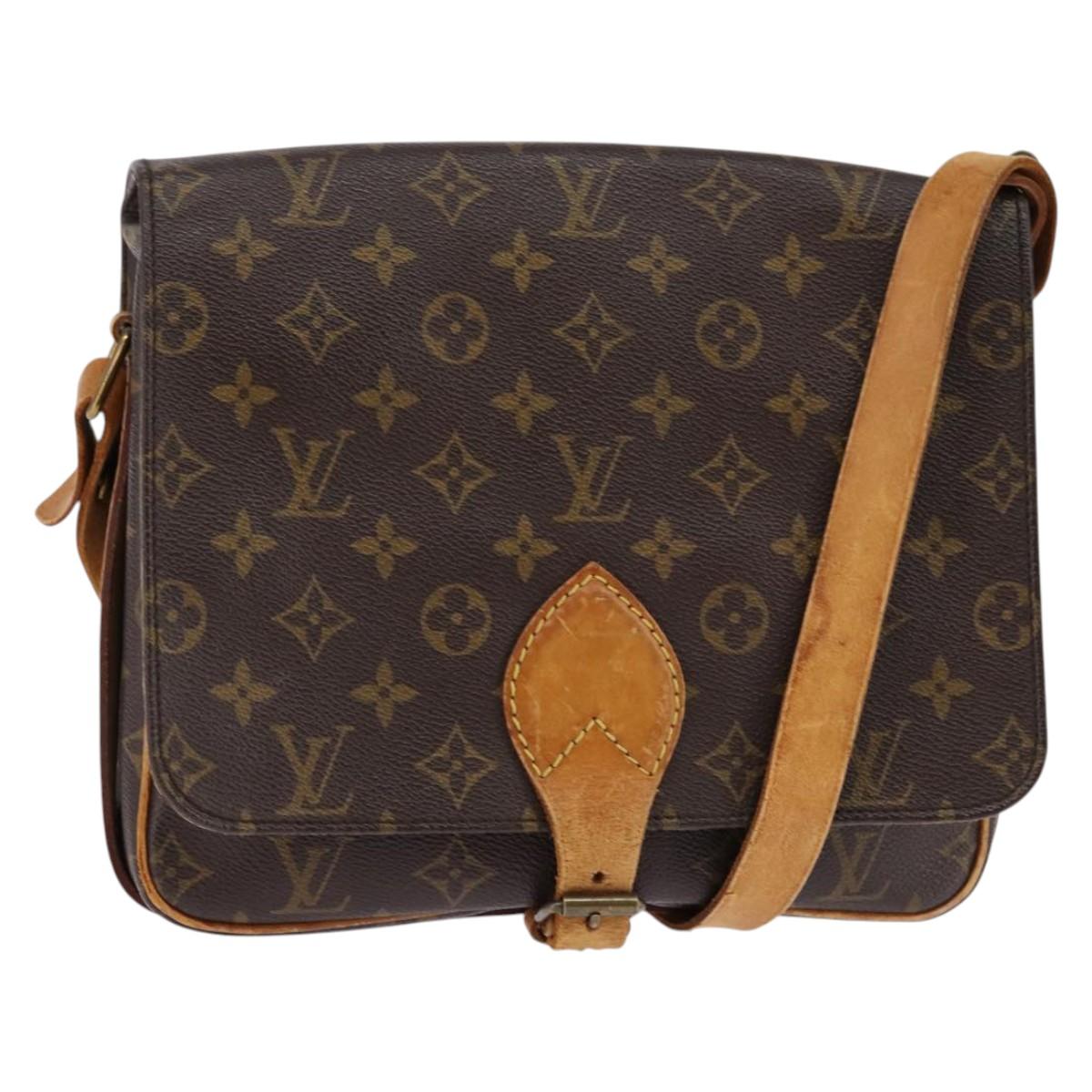 LOUIS VUITTON Monogram Cartouchiere GM Shoulder Bag M51252 LV Auth BA6097
