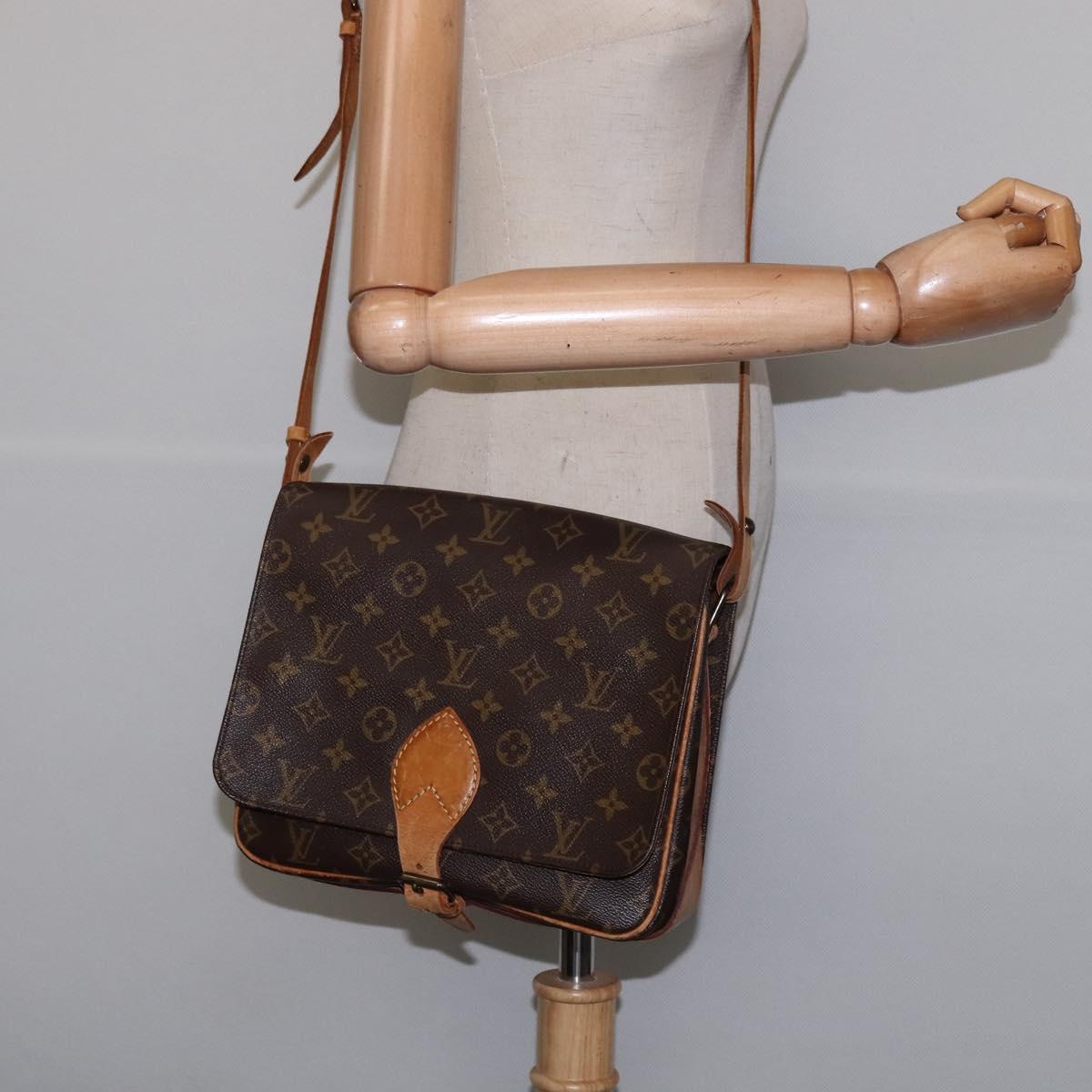 LOUIS VUITTON Monogram Cartouchiere GM Shoulder Bag M51252 LV Auth BA6097